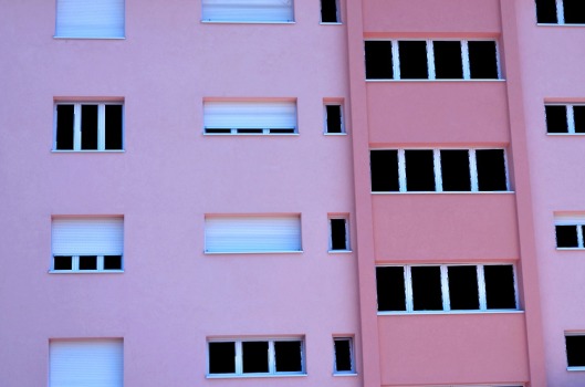 pink buildings